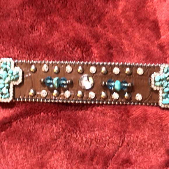 Turquoise Rhinestone Belt - Picture 5 of 10